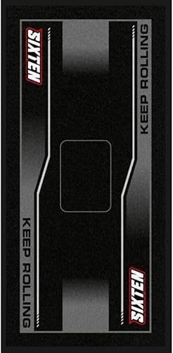 Tapis Moto SIXTEN 95x200 - Tapis Environnemental Moto - pour Les Paddocks et Le Garage - Lavable et Ecologique - Poukt