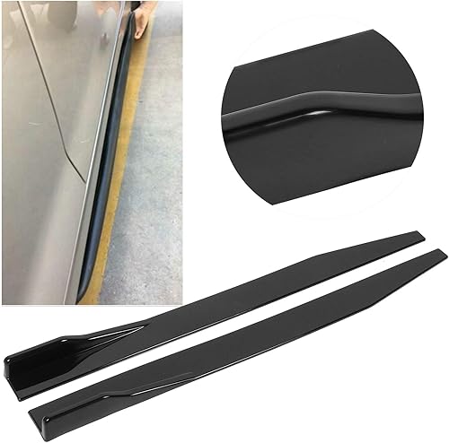 2 Pièces Becquet Latéral de Voiture, 120 Cm/47,2 Pouces Séparateur de Bascule Latéral de Voiture Séparateur de Jupe Latérale de Voiture Universel Aile D'aile Diffuseur de Canard - Poukt
