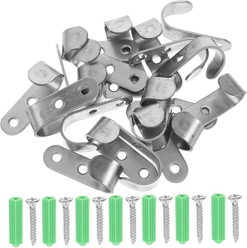 CHICAMPERA Lot de 20 Crochets D'Attelage De Remorque Supports D'Outils pour Garage Support Mural pour Tuyau Support Mural pour Porte Clips pour Bâche Crochet Mural Robuste - Poukt