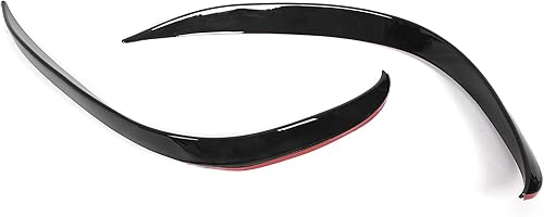 Deror Aileron de pare-chocs avant, 2 pièces de remplacement de séparateur de canard d'aileron de pare-chocs avant pour Mercedes Classe C W205 AMG-Line 2019+, ABS Noir, Peinture noire brillante - Poukt