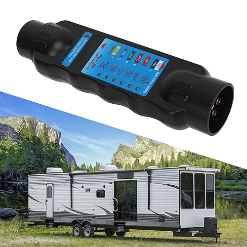 Testeur de Câble de RV, Testeur de Prise de Remorque en Cuivre Précis à 7 Broches, Opération Facile en Plastique pour Automobile - Poukt