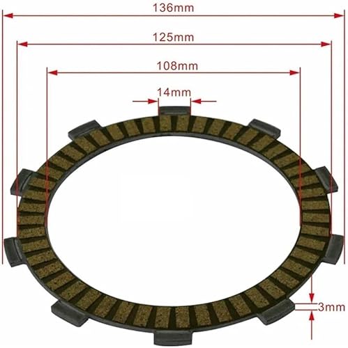 Disques d'Embrayage Friction Accessoires De Moto Disques D'embrayage À Friction Pour VFR800Fi VFR 800 Fi 1998-1999 Disque D'embrayage À Friction - Poukt