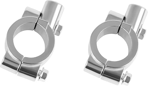 Godimg support de rétroviseur pour guidon de moto M10,2x7/8''(22mm) Chrome,pour Kawasaki Suzuki ATV 4 Wheeler Quad Dirt Pit Pocket Bike Scooter - Poukt