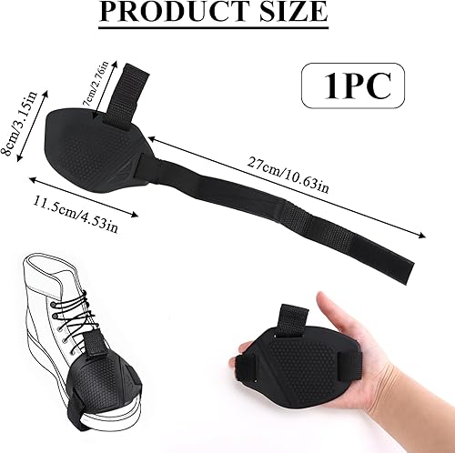 Protege Chaussure Moto - Accessoire Protection Sélecteur pour Bottes de Moto, Antidérapant, Ajustable, Compatible avec Chaussures en Cuir et de Sport - Poukt