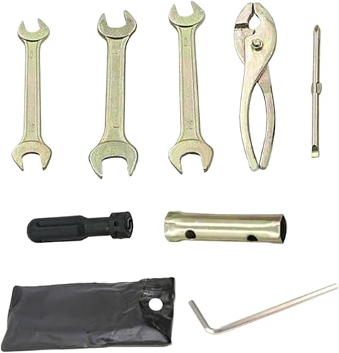 Jeu de clés et de douilles pour moto, trousse à outils pour moto | Outils d'entretien des scooters - Pince de réparation de Scooter à moteur, clé pour prise de bougie d'allumage de motoneige avec sac - Poukt
