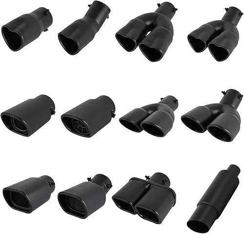 YSQIFBABD Extrémités Tuyau Embout d'échappement en Acier Inoxydable Noir Design en Forme de cœur Accessoire de Voiture Silencieux pour KIA Embouts D'éChappement(Black-10) - Poukt