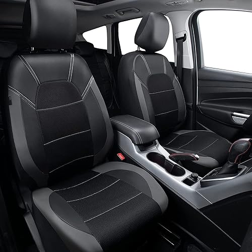ESUKAR Housses de Siège de Voiture pour Toyota Yaris (XP150) 3.Gen 2013 2014 2015 2016-2020 5 Places, Universel Ensemble Complet Confortables Respirant Housse Siege Protection Accessoire,Black/A - Poukt