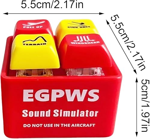 2 Pc Porte-clés Alarme Pilote Et Équipage, Simulateur Sonore D'alerte Avec Lumière LED, Porte-clés Cockpit Aviation Avec Son, Simulateur Sonore D'alerte D'urgence Avion, S'enlève Le Vol - Poukt