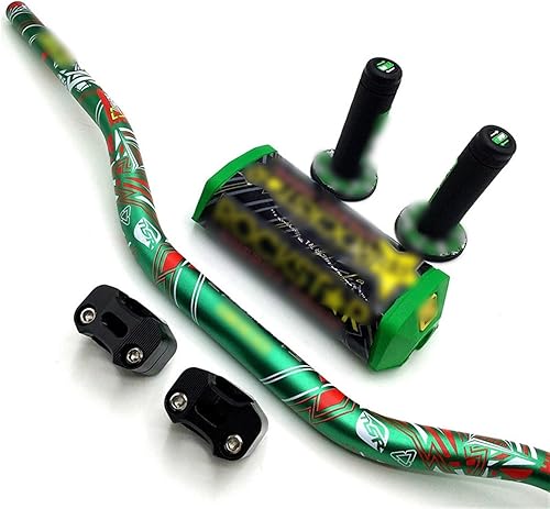 Janmobrian Guidon Moto, Guidon Guidon de Moto avec Barre 1-1/8 'Pads de Barre de poignée à poignée poignée de saleté Motocross Motocross CNC 28.5mm Adaptateur - Poukt