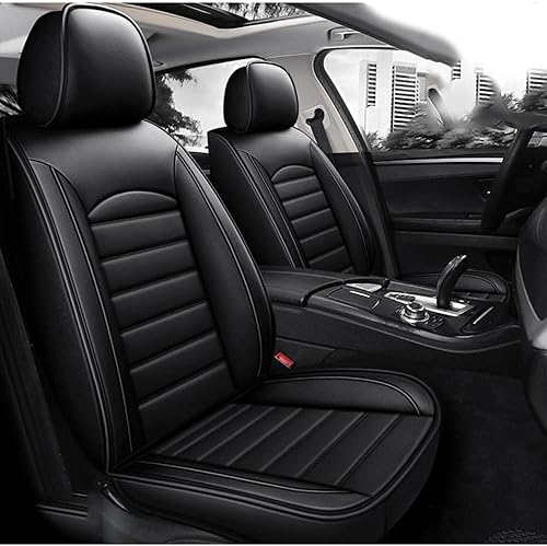 WBWBB 9 Pièces Housse Siege Voiture Cuir pour Hyundai Kona/Kona Hybrid/Kona Electric/Kona N SUV 2018-2023 2024, Cuir Confortable Respirant ImperméAble Nonslip Protection Housses Siège Voiture - Poukt
