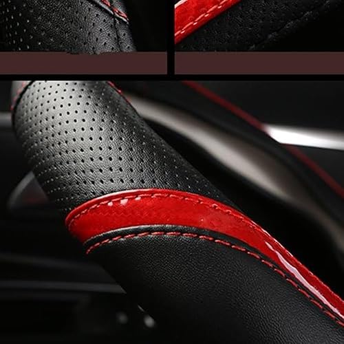 BJHHQYHX Housse de Volant, pour Peugeot 2008 2014-2019 Couvre Volant Voiture Antidérapant, Respirant,Accessoires Auto Decoration Interieur,C - Poukt