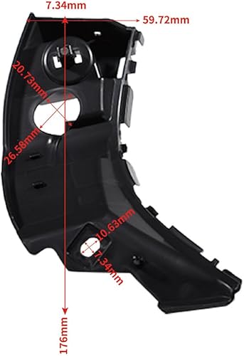 YUCKMZ Support de pare-chocs avant gauche pour pare-chocs compatible avec Citroën C1 107 2005-2014 741687 - Poukt