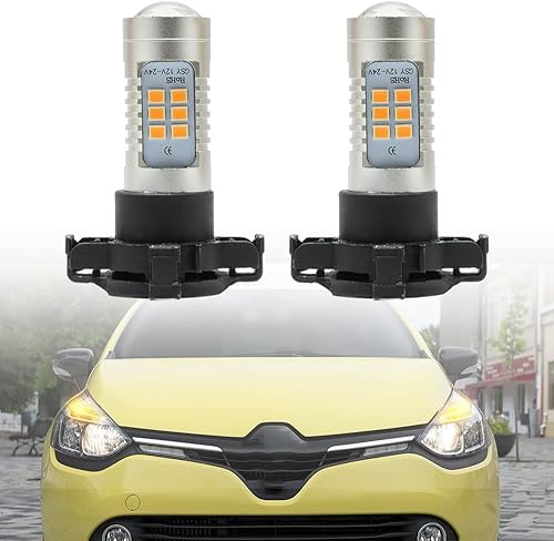 NSLUMO Clignotant Avant LED Ambre PY24W Pour Renault Clio IV Typ X98 2012-2020 - Répéteurs Latéraux LED Ampoules - Poukt