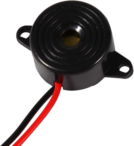 Buzzers d'Alarme Piézoélectrique, Buzzer électronique Alarme sonore bip Intermittent, Sondeur d'alarme électronique, bip sonore continu 3-24V avec Ligne de Plomb pour Accessoires de Voiture, 1pcs - Poukt