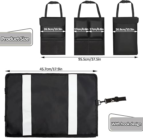 HIAHXC Organiseur de coffre de voiture durable avec plusieurs poches pour coffre de voiture - Organiseur de rangement pour accessoires automobiles - Poukt