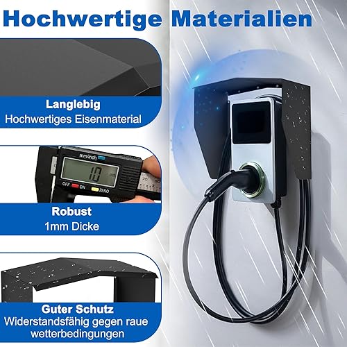 XINZI Wallbox Accessoires de protection contre les intempéries pour Wallboxes, protection contre la pluie, toit de protection pour station de charge de voiture électrique, couverture résistante aux - Poukt