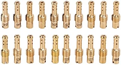 Kit de 20 Jets Pilotes Lents pour Carburateur Principal 12,5-60 Jets Pilotes Lents de Remplacement en Métal pour VM TM TMX - Poukt