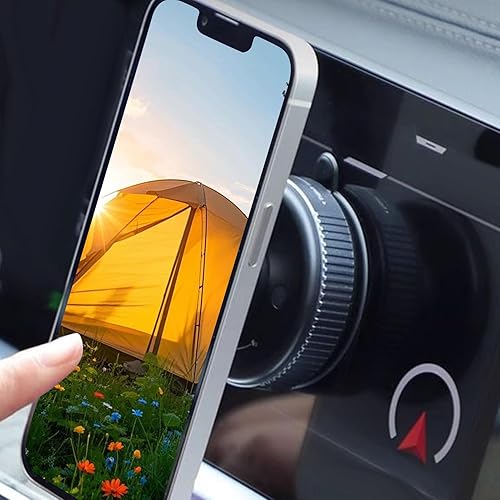 Uonguon Support magnétique pour téléphone portable, support magnétique rotatif à 360°, accessoires d'intérieur de voiture, support de base à ventouse pour tableau de bord, design compact noir - Poukt