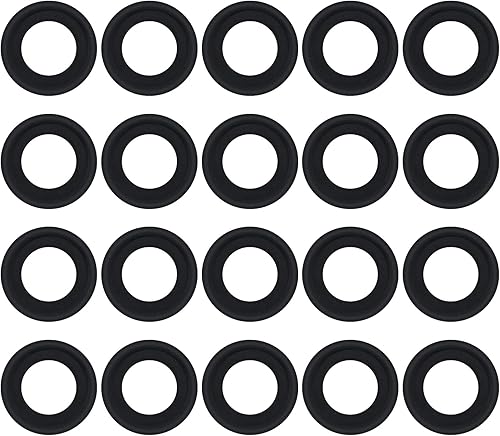 ECSiNG 20pcs Joints de Bouchon de Vidange d'huile 1005593 Compatible avec Focus C-Max Cougar Explorer Rondelles de Bouchon de Vidange en Caoutchouc pour Moteur de Voiture - Poukt