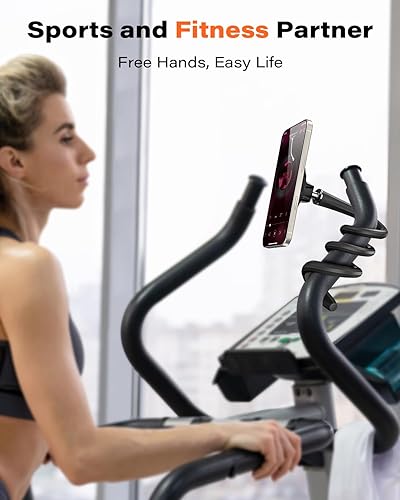 A2C Support de téléphone flexible pour tapis de course, vélo de rotation, poussette, chariot de courses, bureau - Poukt