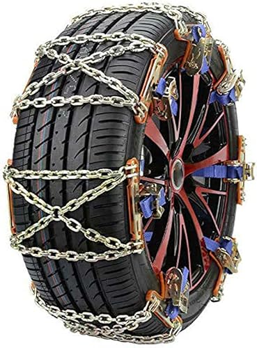 Baceyong Lot de 8 chaînes à neige pour voitures, 175 à 265 mm, chaînes à neige pour pneus de voiture, camion, SUV - Poukt