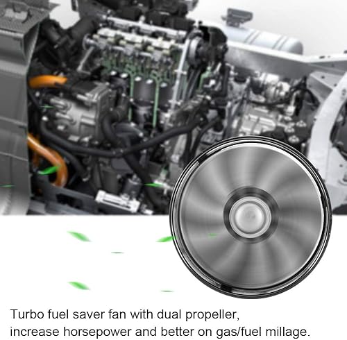 Turbonator double ventilateur, prise d'air de voiture Turbonator double ventilateur Turbine Super chargeur économiseur de carburant gaz Turbo Turbonator économiseur de carburant(Noir) - Poukt
