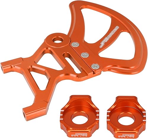 JFG RACING Protecteur de Frein à Disque arrière de Moto + Bloc d'essieu tendeur d'essieu arrière tendeur de chaîne pour sur Ron S/X Segway X160/X260-Orange - Poukt