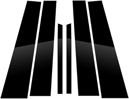 MOTOHIRO 6 pièces noir brillant garniture de fenêtre couverture BC colonne autocollant adapté for BMW série 3 E46 berline 1995-2004 poteaux de pilier polis Voiture B Pilier Stickers - Poukt