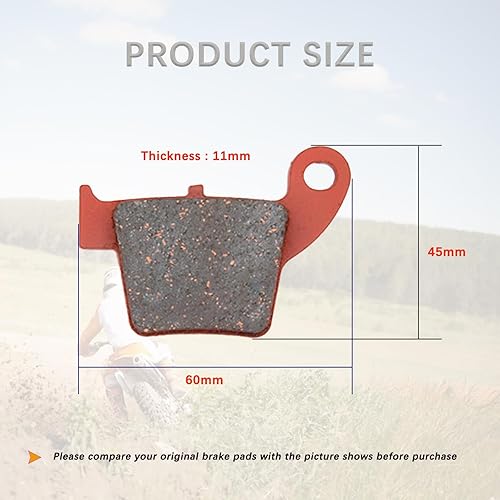 MEXITAL Plaquettes de Frein Arrière pour Honda CRF 450 R 2002-2022/CRF 250 XRL Road legal 2014-2020 - Poukt