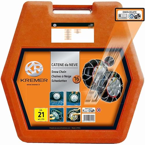 Chaînes à neige de 16 mm pour SUV 4 x 4 camping-car fourgonnettes – Groupe 24,5 – Dimensions 235/65 R16 – Homologuées ONorm 5117, TUV, GS - Poukt