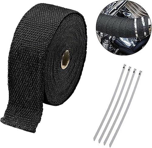 SSyang Ruban Isolant Thermique Moto Bande Thermique Echappement, 5m Ruban Isolant Thermique Isolant Thermique Bandeen Titane, Anti-Chaleur Ruban Isolant Thermique, Pour Voitures,Motos(Noir) - Poukt
