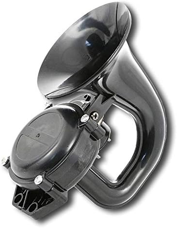 Klaxon à air noir 12 V 24 V 130 dB pour trompette, camionnette, camion, pickup, bus, 4x4, camping-car, caravane, tracteur, wagon, 4x4, projet de personnalisation universel - Poukt