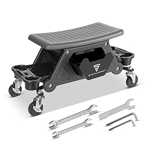  STAHLWERK Tabouret d'atelier WRS-185 avec capacité de charge de 185 kg Siège d'atelier