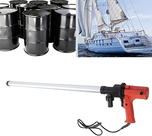 Pompe à Tambour électrique, Pompe de Transfert de Carburant électrique, Pompe Polyvalente 8 000 Tr/min 60-80 LPM pour Fût Standard de 200 L à 220 L, Excellente étanchéité, (Prise - Poukt