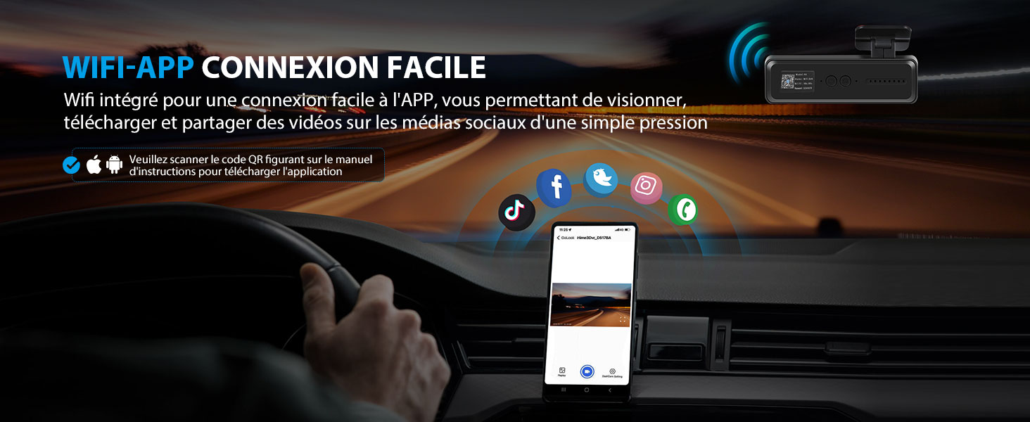 camera wifi dash cam
