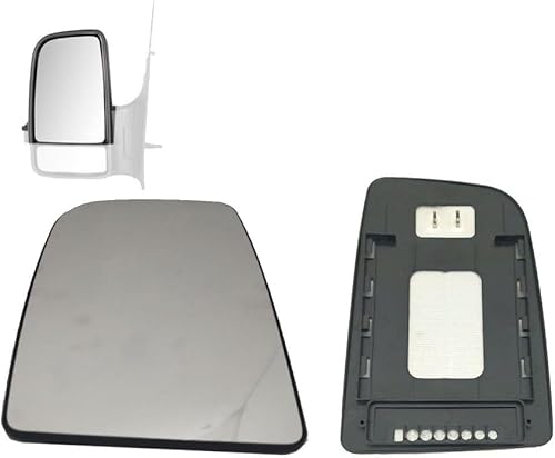 Miroir de rétroviseur côté passager gauche chauffant pour Mercedes Sprinter W906, VW C.R.A.F.T.E.R (à partir de 2006) 0028111933, 2E0857587A - Poukt