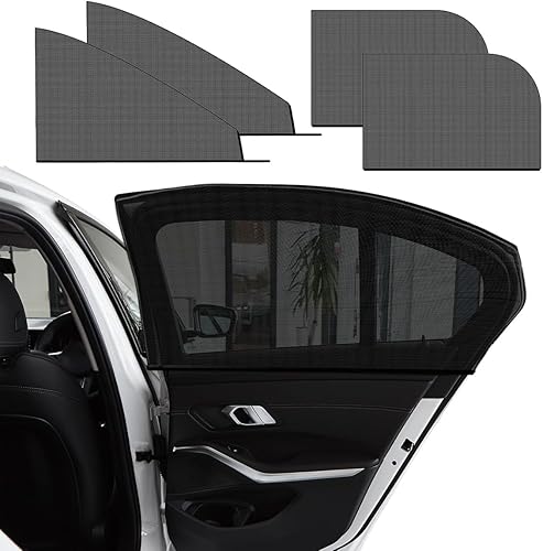 ZBYFCLK 4 Pièces Pare Soleil Voiture bébé pour Renault Clio III/5-türer (Bj.2006-2012),fenêtre latérale de Voiture Anti-moustiquaire Chaussette Voiture Soleil Bloquer Les Rayons UV - Poukt
