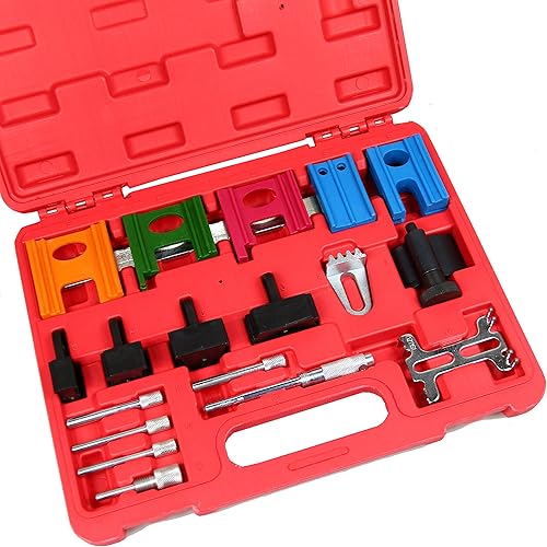 BestsQ 19Pcs Ensemble d'Outils de Synchronisation Outil de Chronométrage Blocage d'arbre à Cames Verrouillage de Distribution Universel pour Voiture - Poukt