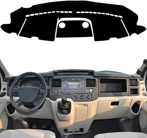 BOLNEY Tapis de Tableau de Bord antidérapant pour Ford Transit 2002, 2003, 2004, 2005, 2006, 2007-2009, Noir - Poukt