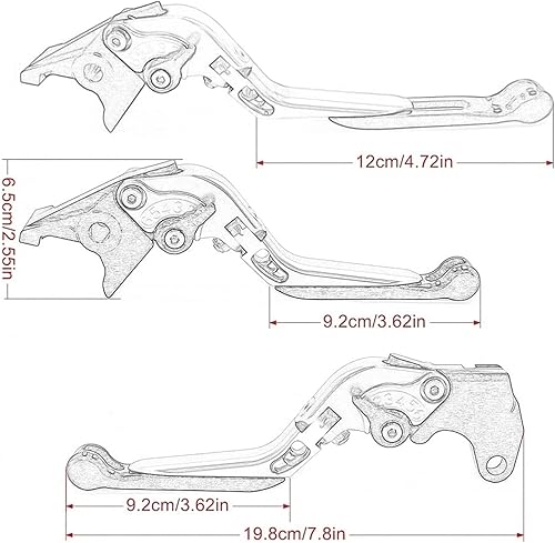 Leviers de Moto pour Suzuki B-King BKING ABS B Roi 2008-2012 2009 Levier De Frein d'embrayage De Moto Leviers Pliables Réglables Extensibles en Aluminium (Color : W) - Poukt