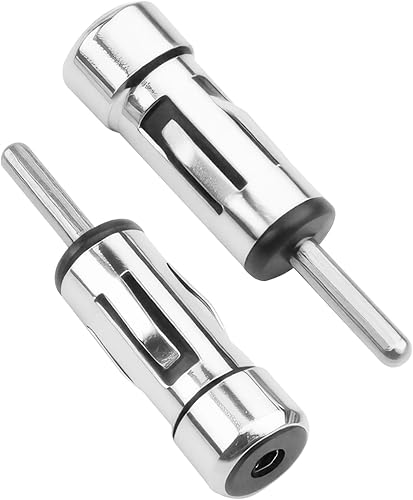 Adaptateur d'antenne Autoradio, DIN mâle vers ISO Femelle Antenne Voiture Connecteur Auto Compatible avec Embout Unité Récepteur Stéréo Amplificateur Modulateur Radio FM Argent pour Universel Véhicule - Poukt