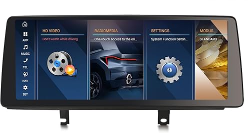 Erisin 12,3' 8Go+128Go Android 14 Autoradio Bluetooth GPS Navigateur pour BMW Série 3/4 F30 F31 F34 F32 F33 F36 F80 F82 Système NBT CarPlay Android Auto WiFi 4G Dab+ USB Écran Tactile iDrive Canbus - Poukt