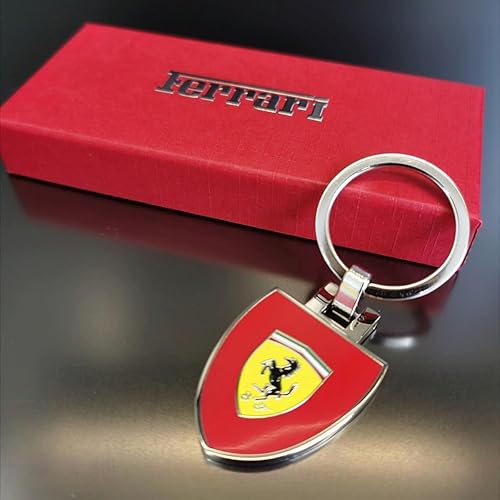 QWZWFC88 Porte Clef Voiture pour Ferrari, Porte-clés de Voiture pour Homme et Femme Voiture Accessoires,Red - Poukt
