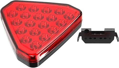 Feu Signalisation 19 LED F1, Style Triangle, Troisième Feu Freinage Arrière, Lampe D'avertissement Arrière Automatique 12V pour JDM pour BBA Feu Stop Troisième Feu Stop Arrière(Rouge) - Poukt