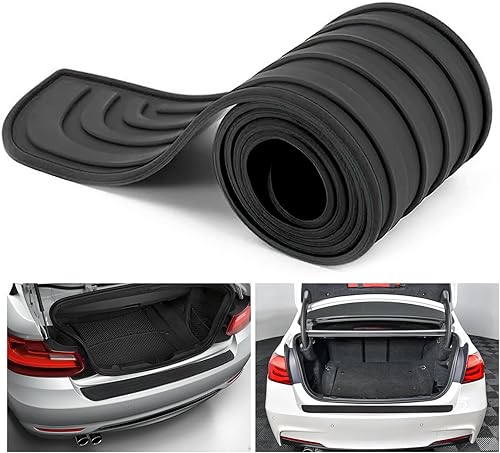 Protection de pare-chocs arrière de voiture en caoutchouc anti-rayures pour voiture, pickup, camion, VUS (noir, 91,4 x 6,7 cm) - Poukt
