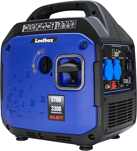 Leelbox Groupe électrogène silencieux de 3300W 4 temps avec USB et prise 230V, essence fonctionnel éco-modèles,generateur Électrique Portable pour camping/extérieur/Garage/Caravanes - Poukt