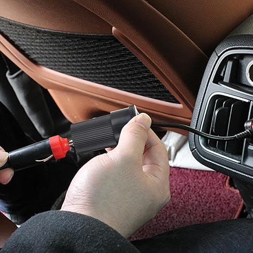 Pinces crocodiles pour batterie de voiture 30 A adaptateur allume-cigare – Rallonge de prise de briquet sûre | Prise femelle pour la conversion de borne de batterie de voiture en prise - Poukt
