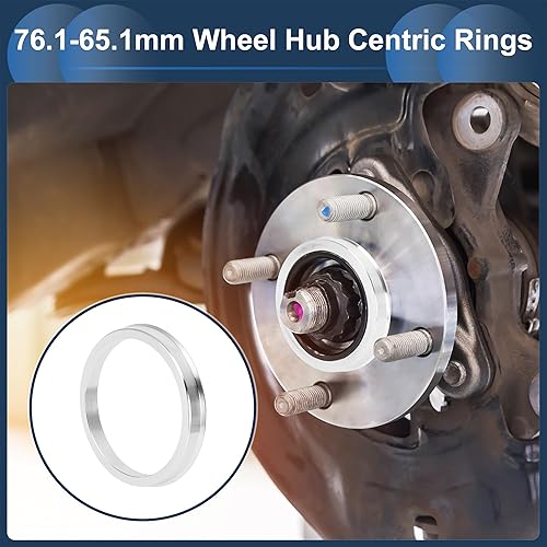 INFINAUTO Bague Centrique De Moyeu De Roue De Voiture Od 76,1Mm À Id 65,1Mm Moyeu De Roue Arbre Central D'Amortissement en Alliage D'Aluminium Ton Argent Durable - Poukt