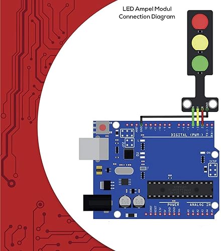 LIVASH 5X Module de Feu de Signalisation LED Bricolage Mini Feu de Signalisation 3.3-5V Compatible avec pour - Poukt