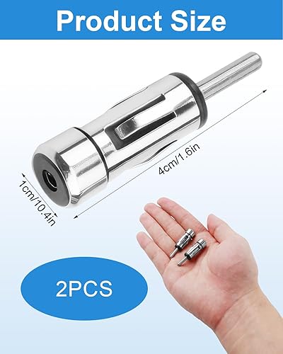 Adaptateur d'antenne Autoradio, DIN mâle vers ISO Femelle Antenne Voiture Connecteur Auto Compatible avec Embout Unité Récepteur Stéréo Amplificateur Modulateur Radio FM Argent pour Universel Véhicule - Poukt